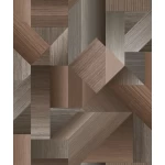 Geometric wallpaper, brown color, length 10 m, width 0.53 m, model G56625   
