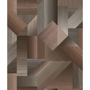 Geometric Wallpaper Brown 10 m x 0.53 m, Model G56625 | Balbaid Decor Company