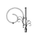 ذراع عمود انارة مقاس 1000×560 مم 