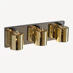Wall Lamp Three Light Units, Soft Light, Dimensions 12x13 cm, Gold | Silver