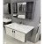 Hand Washbasin with Wooden Cabinet and Pharmacy Mirror 80 cm, Gray White | Al Muhaidib Sanitary and Ceramic - Image 2