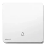 مفتاح جرس 10 امبير، ابيض، 86×86 مم، 250 فولت، ماركة سيمنز (دلتا بيليوس)