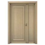 Premium Wooden Door and a Half, Size 160×235 cm, 6 cm Thickness, beige Color, Model OXE7
