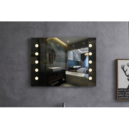 Lighted Mirrors Size 60x80 cm, White/Yellow LED | Alsaggaf company Dolphy
