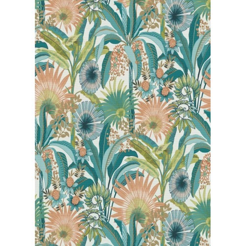Wallpaper Multi-colored Leaf-patterned Design 10 x 0.53 m, Model 10390-18 | Balbaid Decor Company