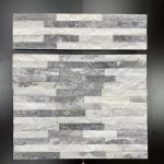 Chinese Slate Strips Rough Stone, size 15x60 cm, white and gray color