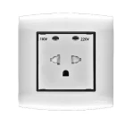 فيش كهرباء ثلاثي الفتحات 16 أمبير الفنار موديل أمنية المقاس  7x7 اللون فضى بحلقة سوداء