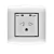 Electrical Switch socket 3 holes 16 Amp Alfanar Model  Omnia Size 7x7 Colour Silver with Black Ring