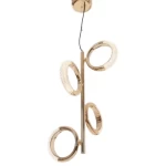 Elegant Modern Pendant Light, Size 45×70 cm Height, Gold