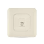 فيش تليفون مفرد نظام امريكى جاك 3 خط، لون بيج، 7×7 سم | سبكترا 