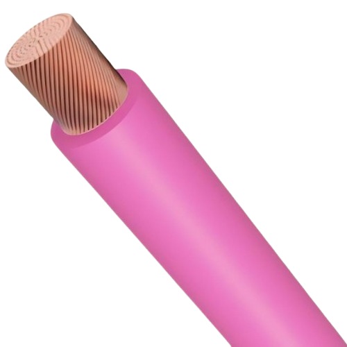 سلك أمريكي CU/PVC نحاس شعر 18 AWG، 1000 فولت، لون زهري، 2500 قدم | شركة كابلات الشرقية للصناعة