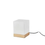 Wooden Table Lamp, 15 cm Height, 13 cm Width, White Color