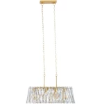 Luxury Crystal Chandelier, Dimensions 88.5 x 36.5 x 24 cm, golden Color