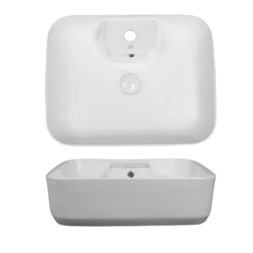 Countertop Rectangular Washbasin 15.5x40x50 cm, Matt White | Hatch Company