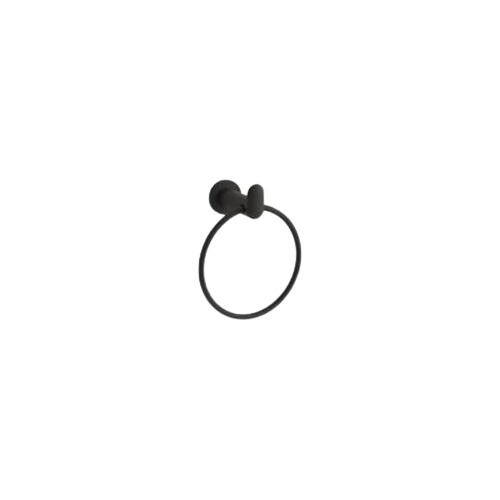 Kohler Round Stainless Steel Towel Holder Black, Kumin Collection | Kohler