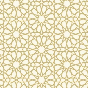 Patterned Wallpaper 15.6m x 100cm Yellow and White | Luxury line