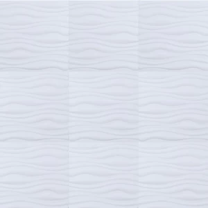 لوح جداري ثلاثي الابعاد 50×50 سم، لون ابيض | 