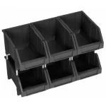 Polyethylene Plastic Storage Shelf, Size 24×15×13 cm, 5kg Storage Capacity, Dark Gray Color,
