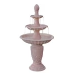 Luxury Decorative Ceramic Fountain, Beige Color, Size 60.5  × 60.50 × 112.5 cm, Product Number MZ15190BB