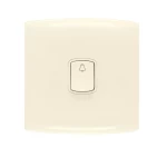 مفتاح جرس مفرد 10 امبير  ألف الفنار مقاس 7×7 سم اللون بيج 