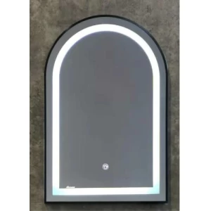 Lighted Bathroom Mirror Rectangular 60x90cm, 4mm Thickness Black Aluminum Frame | Al Muhaidib Sanitary and Ceramic