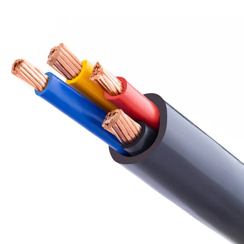 كابل كهرباء 95 مم2 0.6/1 ك.ف، 4 خطوط، نحاس مجدول CU/XLPE/PVC، 500 متر | بحرة للكابلات