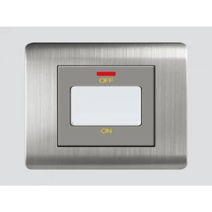 Art DNA Single Water Heater Switch 7×7 cm, 20 Amp, Steel Color | Art DNA