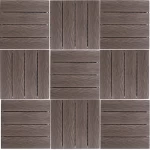 Wood Alternative Panels for outdoor flooring, Dark brown, Length 30 cm, Width 30 cm