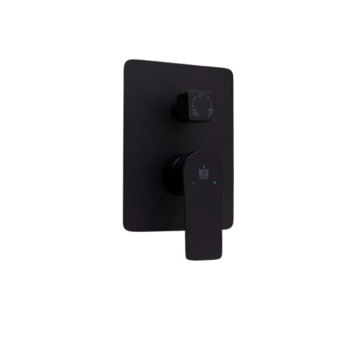 Bath Mixer Triple Function Matte Black, Pressure 15 Bar, 12.4x18x13 cm | 