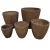 Fiberglass Plant Pot, Round Shape, wooden, Dimensions 45×45×36 cm