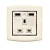 USB Charger socket 2g 13 Amp Alfanar Model  Omnia Size 7x7 Colour Beige with Black Ring