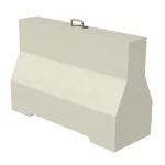 Gray Reinforced Concrete Barriers Size 100*150*55 cm With Single Hook, Single Forklift Opening for Lifting and Slotted Drain Holes