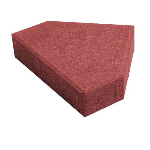 Bishop Hat Interlock Paver Tile 6 cm Thickness, 10x20 cm, Red Color | AL ARMAK COMPANY