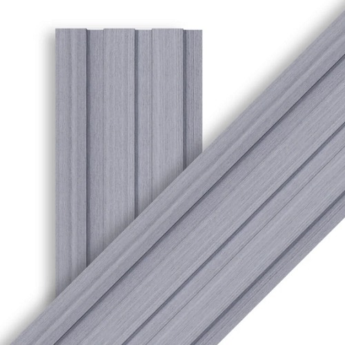 Periwinkle Ribbed Wood Alternative for Walls 19.5x290 cm Mixed Blue Violet | Luxury line
