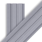 Periwinkle ribbed wood alternative for walls, Chinese, size 19.5 x 290 cm, color mixed between blue and violet