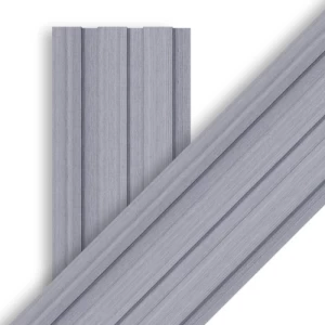 Periwinkle Ribbed Wood Alternative for Walls 19.5x290 cm Mixed Blue Violet | Luxury line