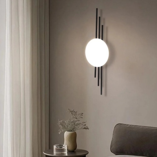 Modern Wall Lighting Strip 50x16 cm, Black, Soft Illumination | Matkel Store