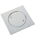 صفاية ارضية تصميم مربع، لون فضى، مقاس 20×20 سم 