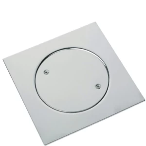 صفاية ارضية تصميم مربع، مقاس 20×20 سم، لون فضى | N116.020-1