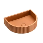Monoblock Washbasin Brown Color Giulietta Model Size 46.5×36×11.9 cm