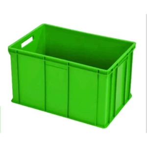 HDPE Plastic Box For Fish 60×40×34 cm, Green Color | AL-FURIDI FACTORY FOR PLASTIC INDUSTRIES