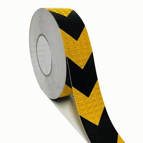 Light Reflective Warning Tape 2 inch Width, 25 meters Length, Yellow and Black | 