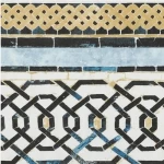 ورق جداري بلجيكي لون بيج تصميم شرقي، مقاس 500 سم×25.5 سم