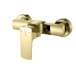 Shower Mixer, Gold, CUBIST Model | Saudi ceramics