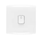 مفتاح جرس مفرد 10 امبير  ألف براند الفنار مقاس 7×7 سم لون ابيض 