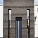 تكسيات جدارية خارجية WPC، مقاس 290×17 سم، سماكة 1 سم، لون رمادي