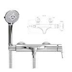 Chrome Automatic Shower Mixer Brass