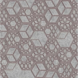 Spanish Wallpaper Geometric Design Beige Color, Size 10mx0.53m, Model 1103-2 | Balbaid Decor Company