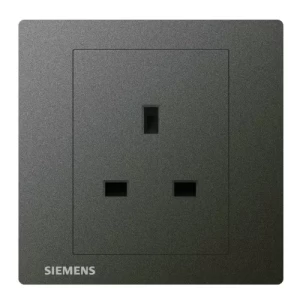 فيش مفرد 13 امبير 86×86 مم، رمادي داكن، 250 فولت | Siemens (دلتا ريلفا)