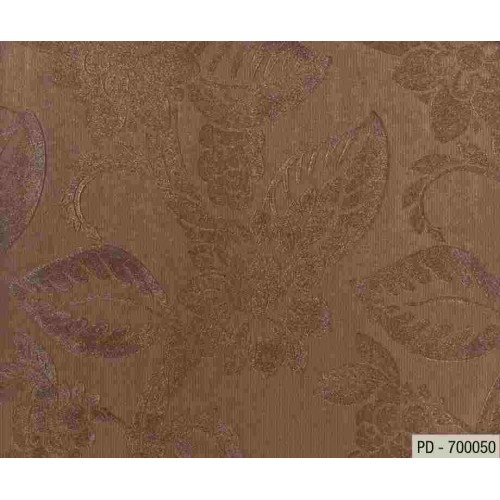 Floral Wall Covering Brown Color, 10m Length x 1.06m Width, Model 700050 | Balbaid Decor Company